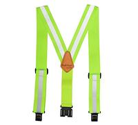 MELOTOUGH Bretelles à clip de ceinture entièrement élastiques avec crochet à extrémité en plastique non métallique, Vert citron réfléchissant, s, m, l xl , xxl