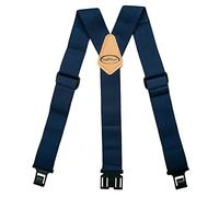 MELOTOUGH Bretelles à clip de ceinture pour homme avec 5,1 cm de largeur entièrement élastiques, bretelles à clip en plastique non métallique, bleu, Taille unique