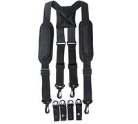 MELOTOUGH Bretelles de ceinture de travail pour homme, ceinture tactique de police et d'application de la loi, noir, taille unique, Noir, taille unique