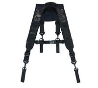 MELOTOUGH Bretelles de ceinture tactique d'extérieur en H (ceinture de combat non incluse), camouflage noir, L