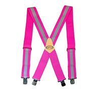 MELOTOUGH Bretelles de sécurité réfléchissantes | Bretelles de travail avec bande réfléchissante haute visibilité, Rose rélectif, Adjustable taille