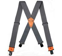 MELOTOUGH Bretelles élastiques partielles pour homme - 5,1 cm de large, gris, Taille unique