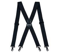 MELOTOUGH Bretelles élastiques réglables pour homme de 3,8 cm de large avec mousquetons robustes Noir, noir, 4 cm