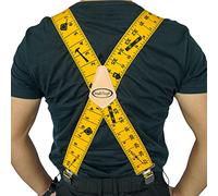 MELOTOUGH Bretelles entièrement élastiques pour homme - 5,1 cm de large - Dos en X - Bretelles de travail robustes, jaune, Large