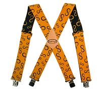 MELOTOUGH Bretelles entièrement élastiques pour homme - 5,1 cm de large - Dos en X - Bretelles de travail robustes, noir, Large