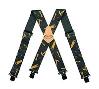 MELOTOUGH Bretelles Homme Bretelles pour homme entièrement élastiques de 5,1 cm de large X dos robuste, Outils à main noirs, Large