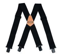MELOTOUGH Bretelles Homme Bretelles pour homme entièrement élastiques de 5,1 cm de large X dos robuste, Élastique noir., Large