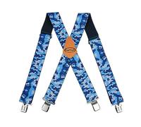 MELOTOUGH Bretelles pour homme avec clip - Bretelles robustes pour homme - Bretelles de travail grandes et grandes pour jeans, Bleu Combo, Large