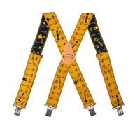 MELOTOUGH Bretelles pour homme avec clip - Bretelles robustes pour homme - Bretelles de travail grandes et grandes pour jeans, Bretelles Tapemeasure Jaune, taille unique
