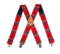 MELOTOUGH Bretelles pour Homme avec Clip - Robustes et Grandes pour Jeans, Travail, Sapin de Noël - Taille Régulière