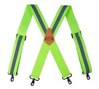 MELOTOUGH Bretelles réglables et élastiques en forme de X avec clips très solides pour homme - 5,1 cm de large, Bretelles de travail réfléchissantes, Black Plating Hook