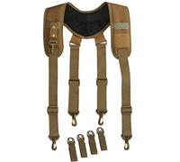 MELOTOUGH Bretelles Tactiques Ceinture de Travail Harnais Rembourré Réglable Bretelles Ceinture Outils avec Porte-clés et écusson (Coyote Brown)