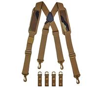 MELOTOUGH Bretelles tactiques de police avec épaules rembourrées réglables, Bretelles tactiques couleur kaki, Taille unique