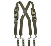 MeloTough Bretelles tactiques robustes avec ceinture à outils rembourrée et réglable - Vert camouflage