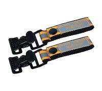 MELOTOUGH Lot de 2 sangles de gants de travail avec pince crocodile pour ceinture à outils (orange réfléchissant)