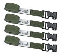 MELOTOUGH Lot de 4 sangles de support pour arbre vert militaire, cliquet robuste et sangles utilitaires pour accessoires Summit Treestand, sécurité de chasse au cerf, stabilisateur et harnais de