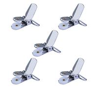 MELOTOUGH Lot de 5 petites pinces porte-jarretelles plaquées nickel - 2,5 cm