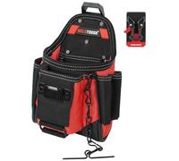 MELOTOUGH Petite pochette à outils d'électricien pour ceinture à outils avec clip de ceinture, 9 poches, pochette à outils avec ruban adhésif, string