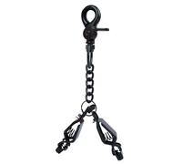 MELOTOUGH Pince à gants en métal pour gants de travail en acier robuste avec 2 pinces crocodiles pour la construction, tactique, ski (noir)