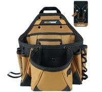 MELOTOUGH Pochette pour outils d'électricien avec boucle de marteau et clip pour outils utilitaires avec béquille à l'arrière (Kaki)