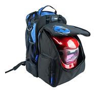 MELOTOUGH Sac à dos de soudage pour outils et casque avec support de casque de grande capacité, Sac à dos de soudure bleu, Moderne, compact