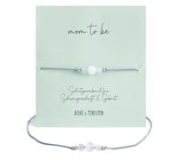 Melovely Bracelet Porte-bonheur en Pierre de Lune avec Agate pour Futures Mamans - Cadeau de Grossesse pour Femme Enceinte, Anpassbar, Coton