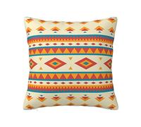 MELPHI Coussin carré imprimé amérindien pouvant être utilisé dans n'importe quelle pièce, chambre d'amis, chambre d'enfant