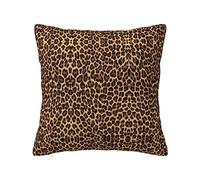 MELPHI Coussin carré imprimé léopard pour chambre à coucher, chambre d'amis, chambre d'enfant