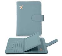 Melsbrinna Porte-Passeport et Carte de vaccin, étui de Passeport avec emplacements pour Carte de vaccin et Cartes, Jolie Housse de Passeport pour Femme/Homme, Portefeuille de Voyage étanche avec