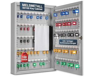 Melsmetall Armoire à clés SD100, 550 x 380 x 80 mm, 100 Crochets