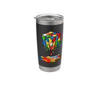 Melting Cube Speed Cubing Drip Ice Cream Dripping Puzzle Gobelet isotherme en acier inoxydable double paroi