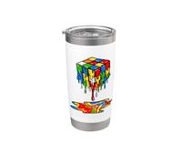 Melting Cube Speed Cubing Drip Ice Cream Dripping Puzzle Gobelet isotherme en acier inoxydable double paroi