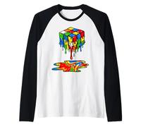 Melting Cube Speed Cubing Drip Ice Cream Dripping Puzzle Manche Raglan
