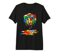 Melting Cube Speed Cubing Drip Ice Cream Dripping Puzzle T-Shirt Haut de Gamme