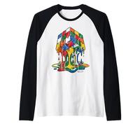 Melting Cube Speed Cubing Puzzle Funny Competitive Vintage Manche Raglan