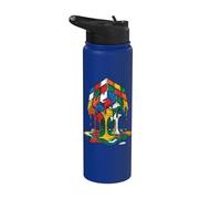 Melting Cube Speed Cubing Puzzle Funny Competitive Vintage Stainless Steel Insulated Water Bottle