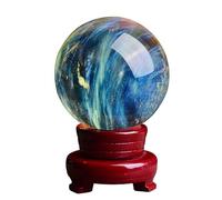 Melting Jaune Crystal Ball Fantasy Ball Jaune Crystal Ball Home Gift Gift Crystal Ball Ornements, Jaune, 120 mm