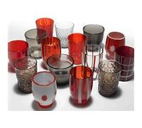 Melting Pot 6 Verres Assortis Rouge/Gris