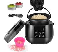 Melting Pot De Cire De Bougie électrique, Petit Fondoir De Cire pour La Fabrication De Bougies avec Affichage De La Température LED, Kit De Fabrication De Bougies De Bricolage Anti, Black
