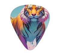 Melting Tiger Wzywhj Prints Lot de 12 médiators en ABS pour basse, ukulélé, guitare acoustique ou électrique