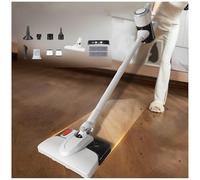 MeLtor Aspirateur Balai Laveur sans Fil 5 en 1 Compact - Léger, Aspirateur Vapeur sans Fil Léger Puissant Aspirateur Laveur Vapeur pour Sol Dur Tapis Poils d'animaux Voiture,White