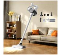 MeLtor Aspirateur Balai Laveur sans Fil 5 en 1 Compact - Léger, Petit Aspirateur sans Fil Léger Puissant Aspirateur Laveur Vapeur pour Sol Dur Tapis Poils d'animaux Voiture,White