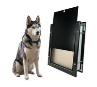 MeLtor Chatiere pour Chien, Volet Magnétique Porte pour Animaux De Compagnie, étanchéité Au Vent Et à La Pluie Chattiere Convient Aux Portes De 3,2 à 7 Cm D'épaisseur,Black-2608L