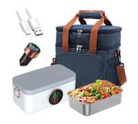 MeLtor Lunch Box Chauffante Rechargeable Et sans Fil, Lunch Box Chauffante Portable Et Alimenté par Batterie 16 000 mAh, Box Lunch