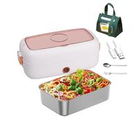 MeLtor Lunch Box Chauffante USB Convient Pour Les Portables 110 V/12 V/24 V, Lunch Box Isolation Thermique Longue Durée Alimentée Par USB, Boite a Couvert,White