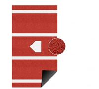 MeLtor Tapis de Frappe Softball, Tapis D'EntraîNement Au Softball avec Marbre, Tapis de Frappe ExtéRieur pour Le Baseball, avec Caoutchouc AntidéRapant pour L'EntraîNement Au BâTon,Red-116cm*300cm