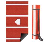 MeLtor Tapis de Frappe Softball, Tapis D'EntraîNement Au Softball avec Marbre, Tapis de Softball, avec Caoutchouc AntidéRapant pour L'EntraîNement Au BâTon,Red-150cm*366cm