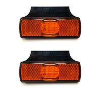 MelTruck® 2 x feux de délimitation LED rouges E9 avec support d'angle pour remorque de caravane