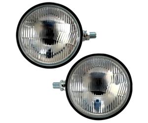 MelTruck 2x Phare Rond de Tracteur R2 12V avec Ampoules | Homologué E4 | Engins Agricoles et de Chantier