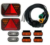 MelTruck® Éclairage de remorque 2 x feux arrière à LED 6 x LED 13 broches Kit de câble 5 m